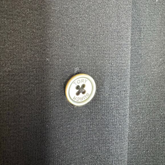 Tory Burch Silk Black Polka Dot Tunic Blouse Tuxedo Front Classic Women's 2 - Picture 5 of 10
